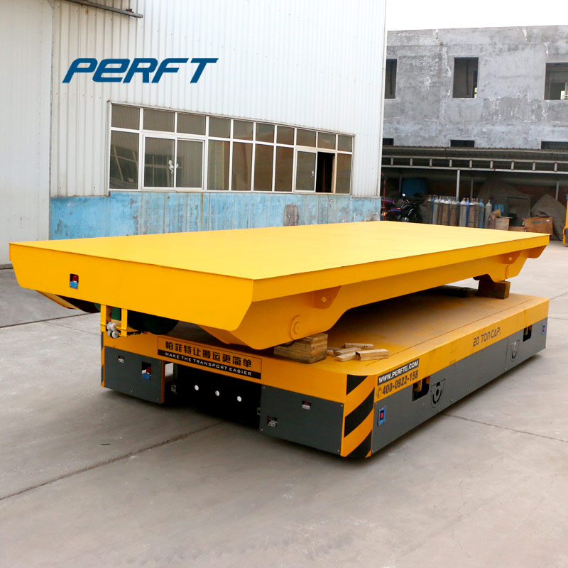 Electric driven rail transfer cart for factories
