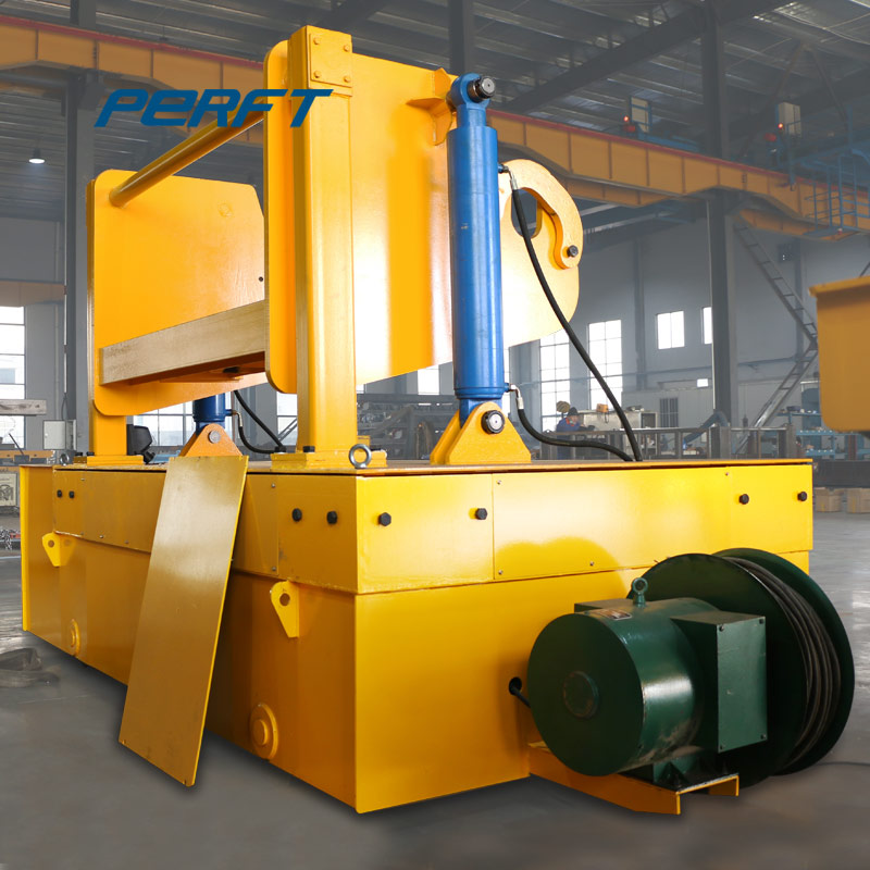 Traditional heat-resistant cable-powered transfer vehicle with coil lifter