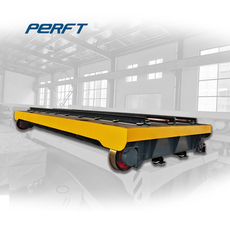 Electric battery track flat car