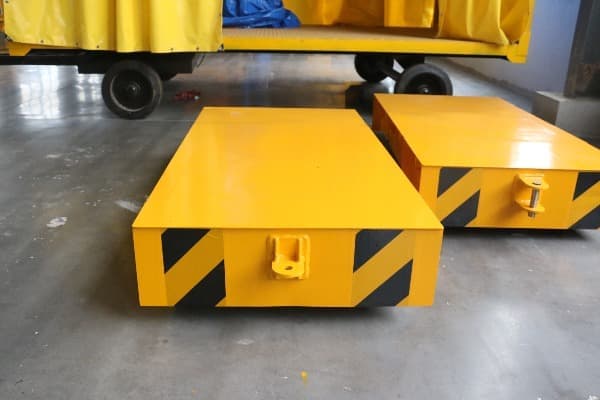 Battery power rail transfer cart for warehouse move 3tons structral equipment