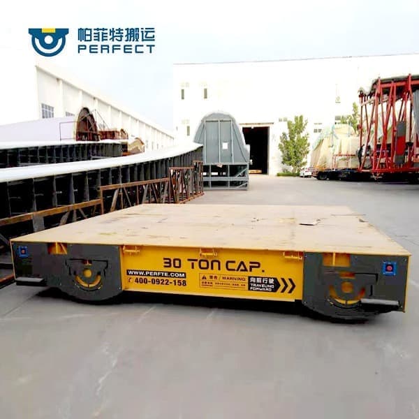 Motorized Trolley steerable for handling pans